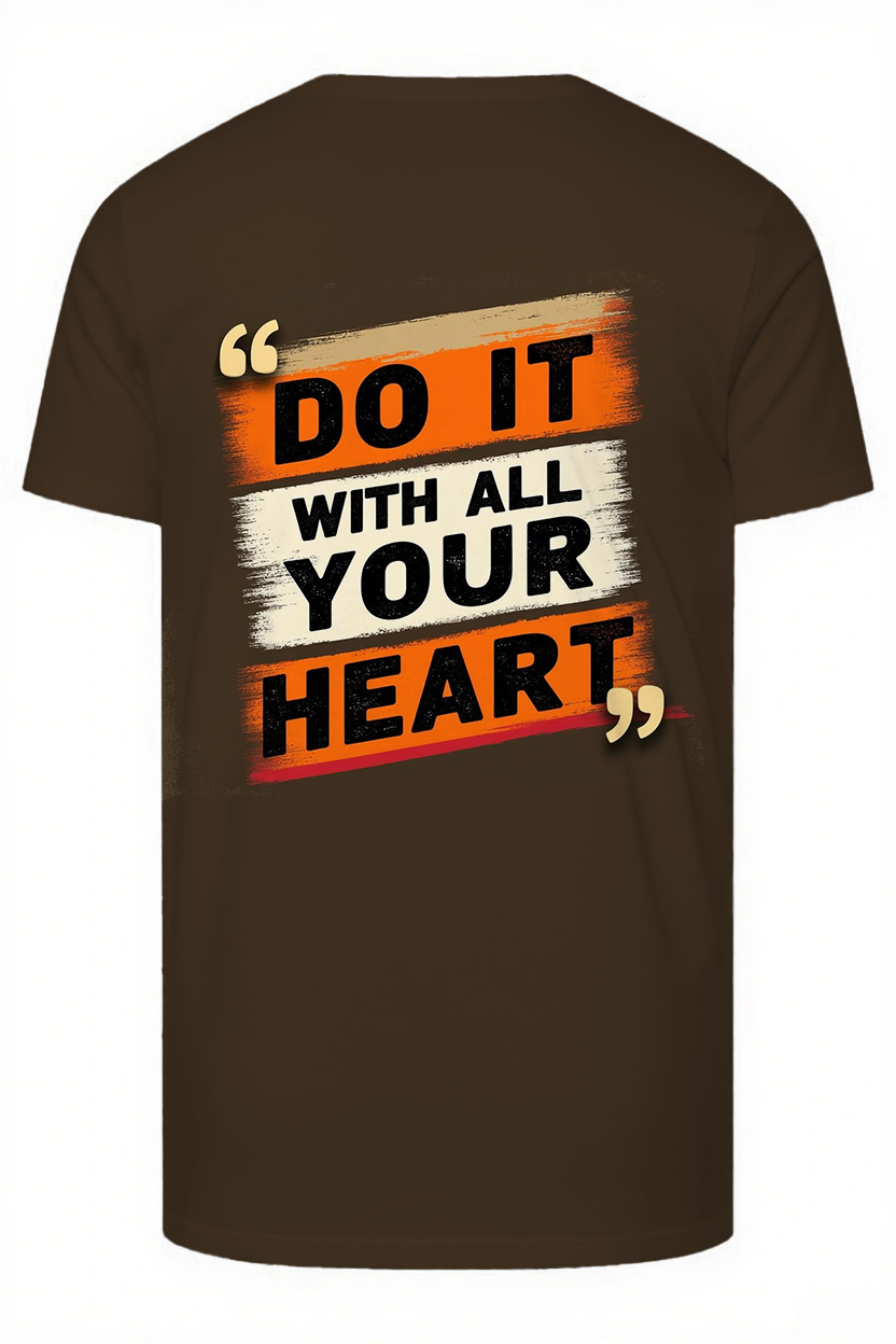 Do It with All Your Heart Slogan 2-Piece T-shirt Set