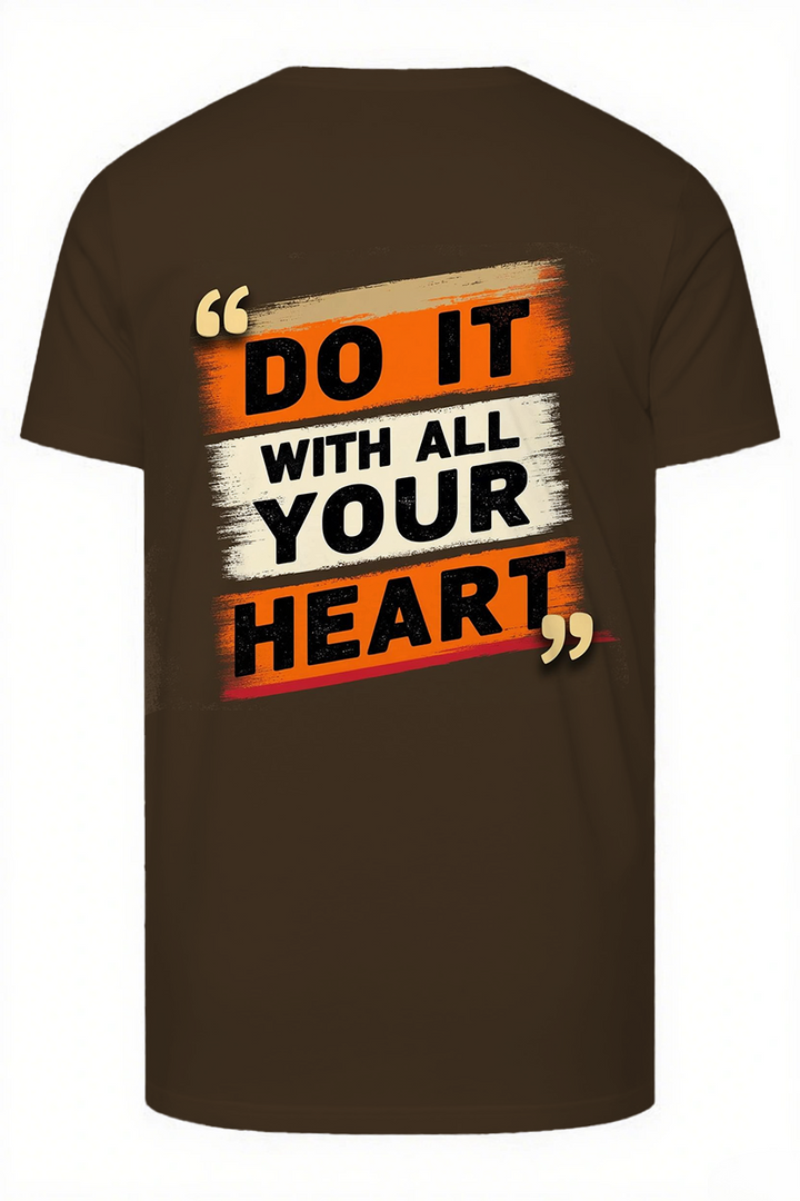 Do It with All Your Heart Slogan 2-Piece T-shirt Set