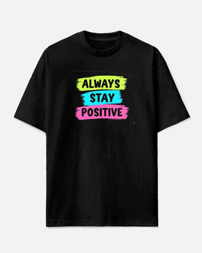 ALWAYS STAY POSITIVE Slogan T-shirt Shorts Set