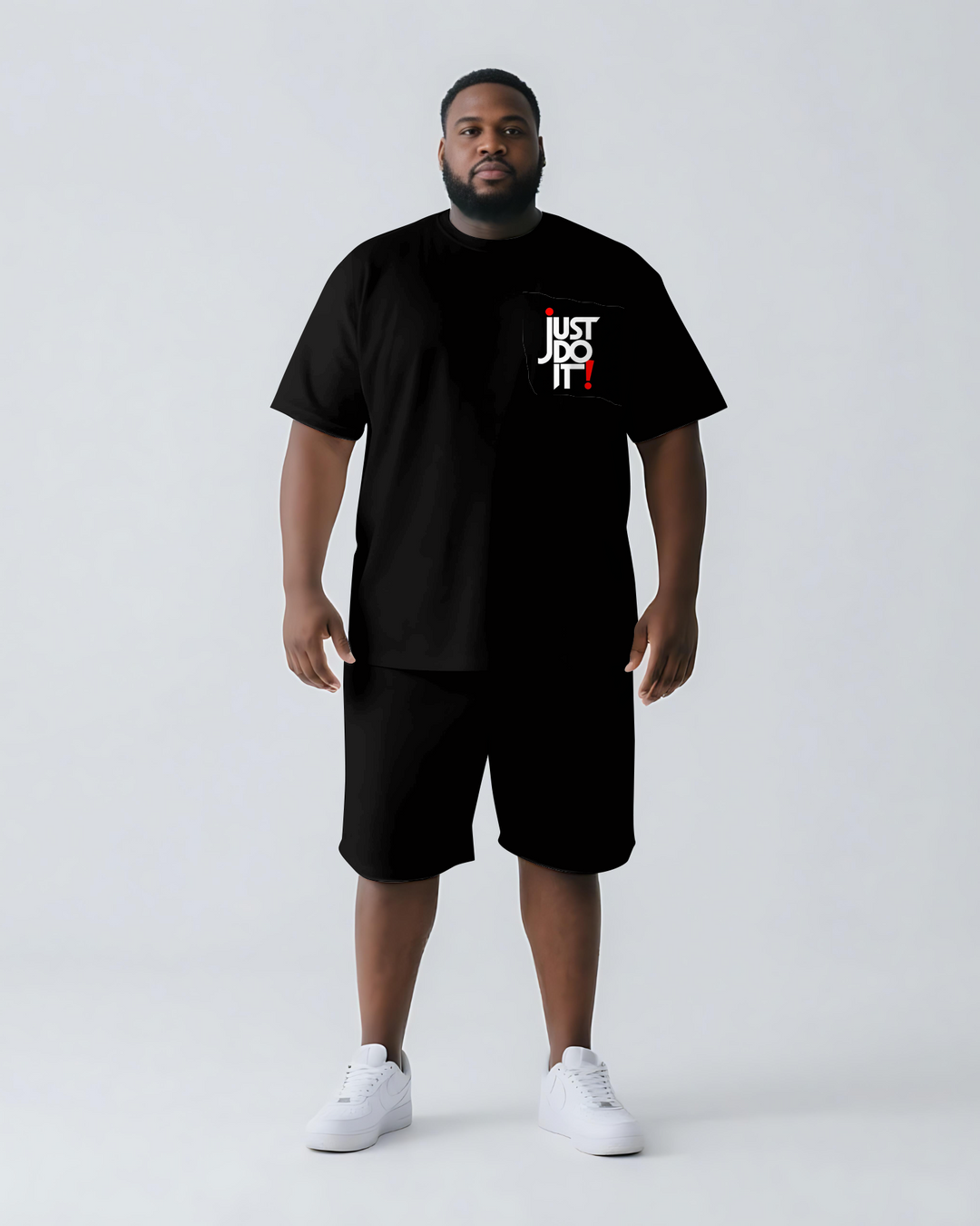 JUST DO IT! Slogan T-shirt 2-Piece Set