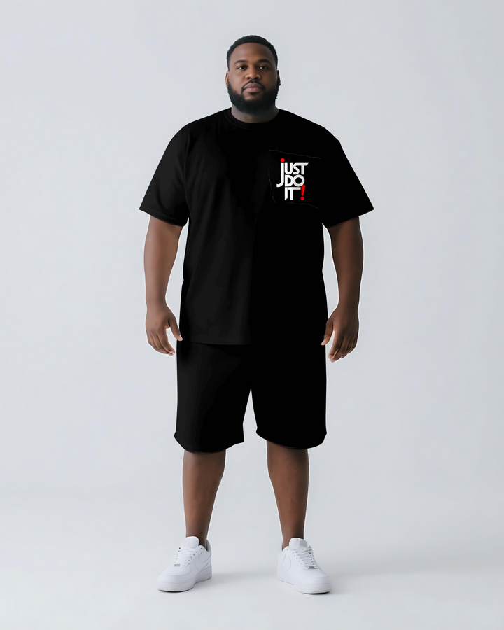 JUST DO IT! Slogan T-shirt 2-Piece Set