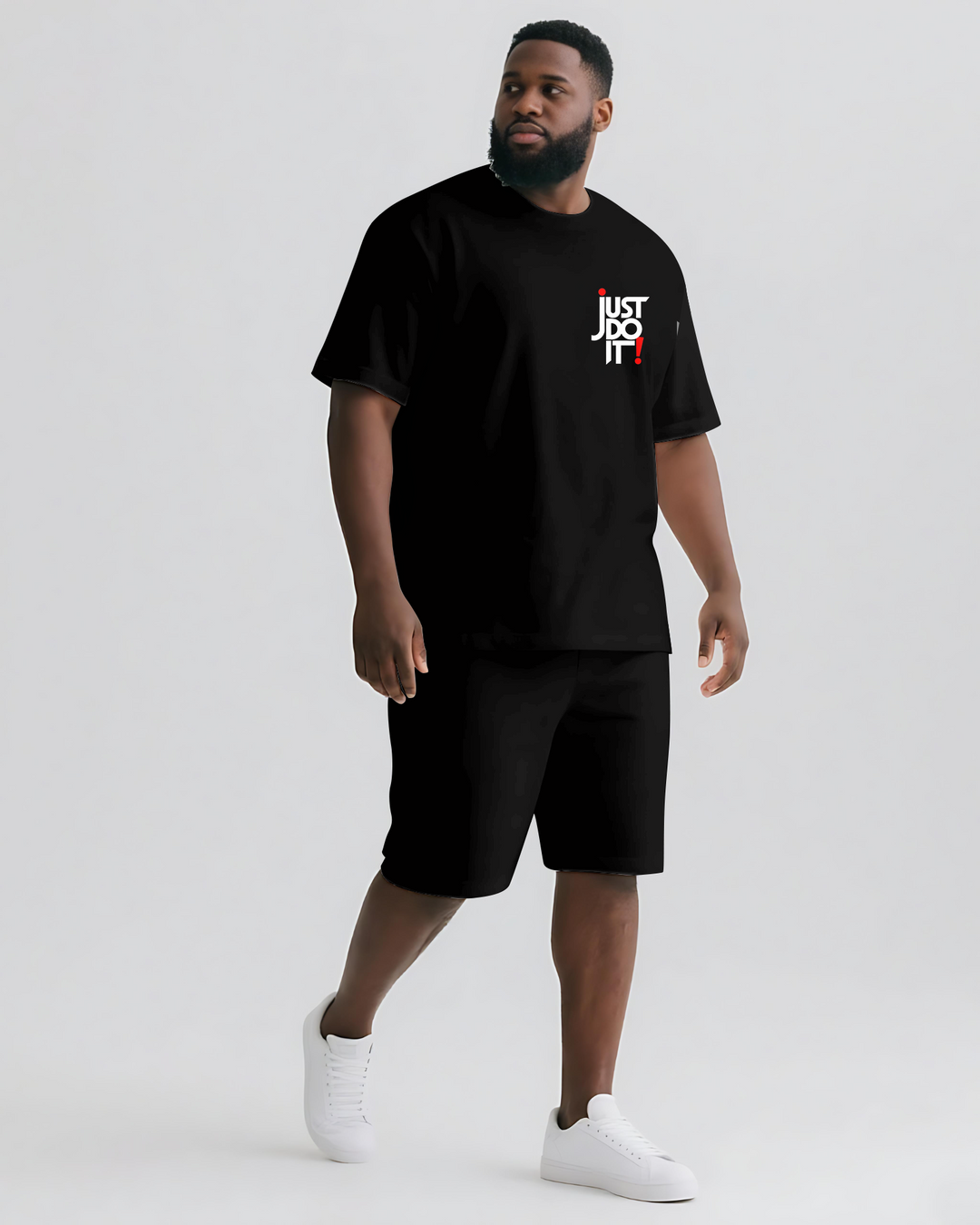 JUST DO IT! Slogan T-shirt 2-Piece Set
