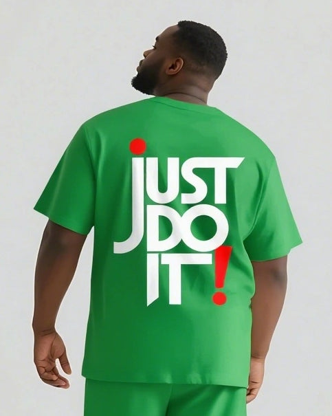JUST DO IT! Slogan T-shirt 2-Piece Set