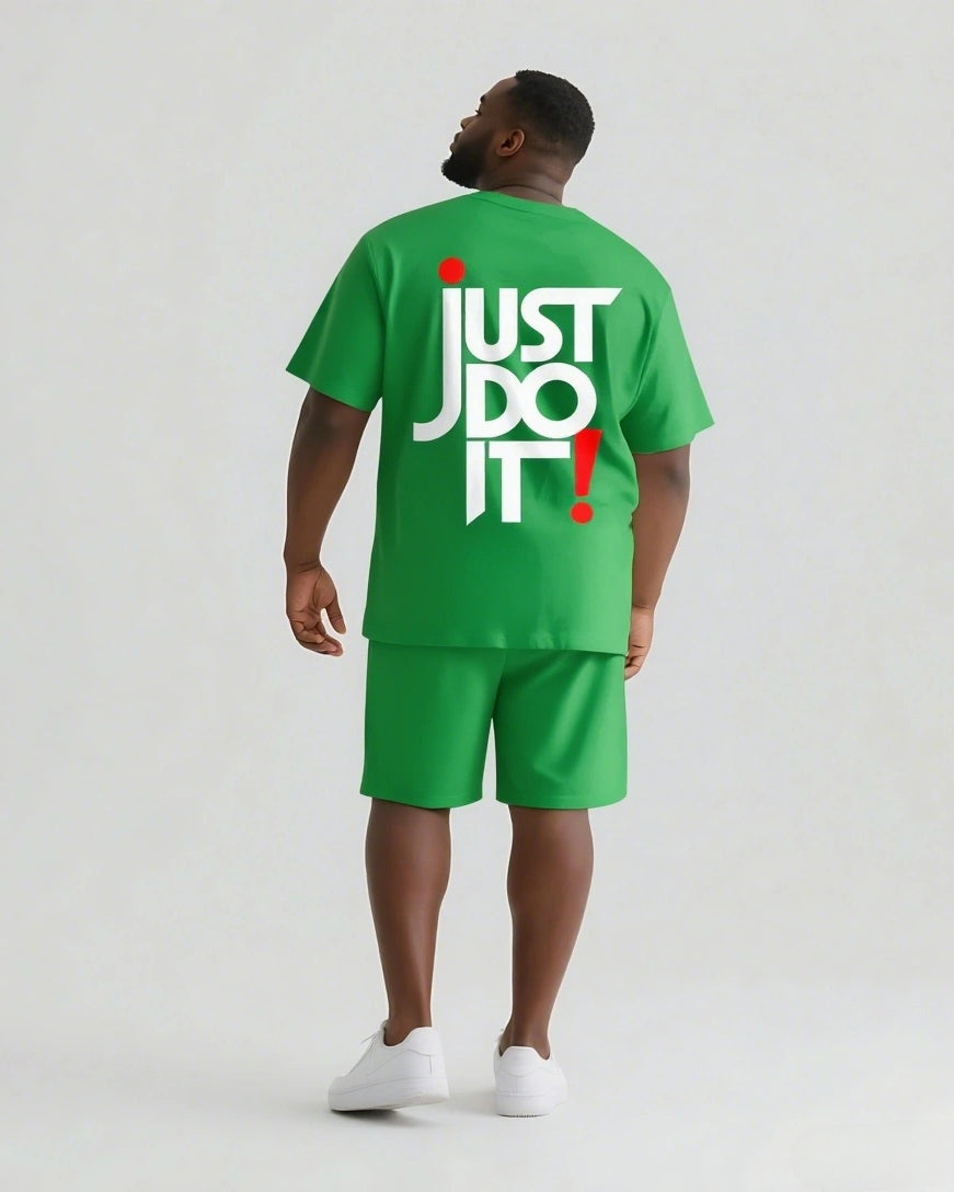 JUST DO IT! Slogan T-shirt 2-Piece Set