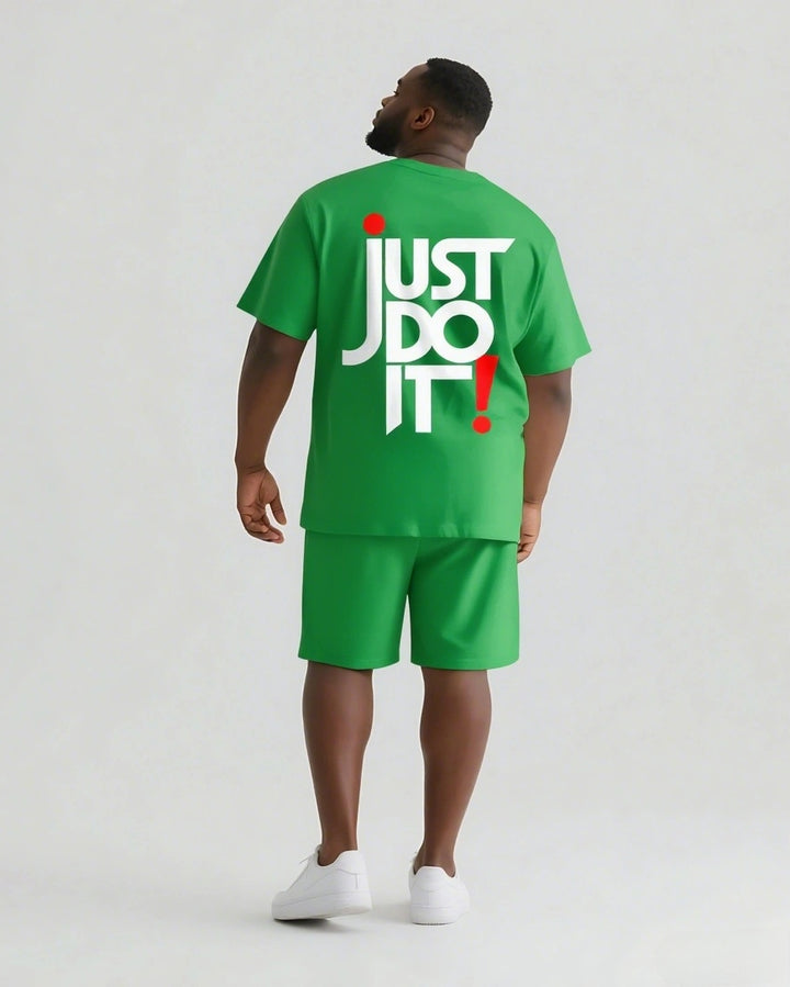 JUST DO IT! Slogan T-shirt 2-Piece Set