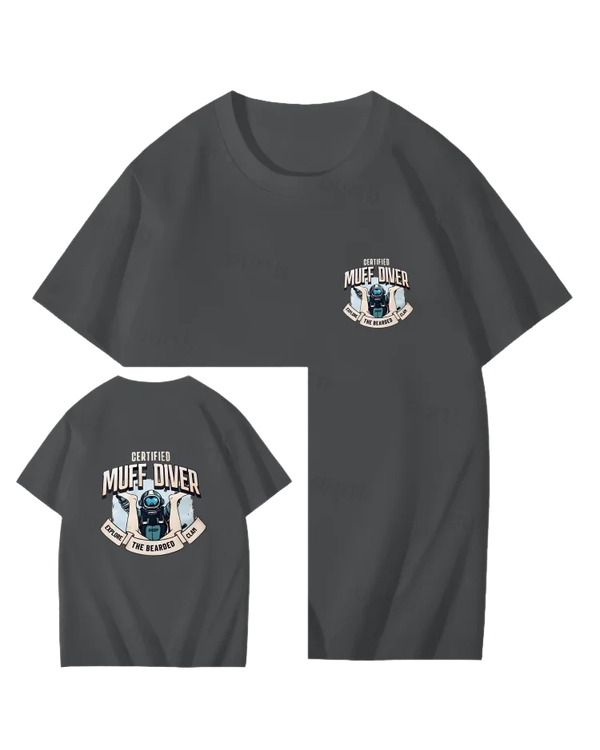 S-5XL Certified Muff Diver Art Pattern Print T-Shirt