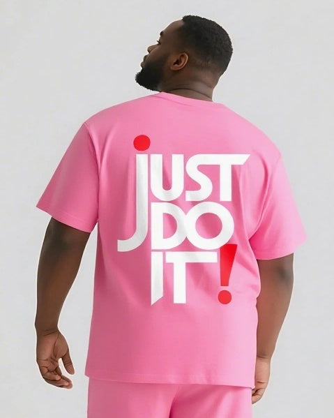 JUST DO IT! Slogan T-shirt 2-Piece Set