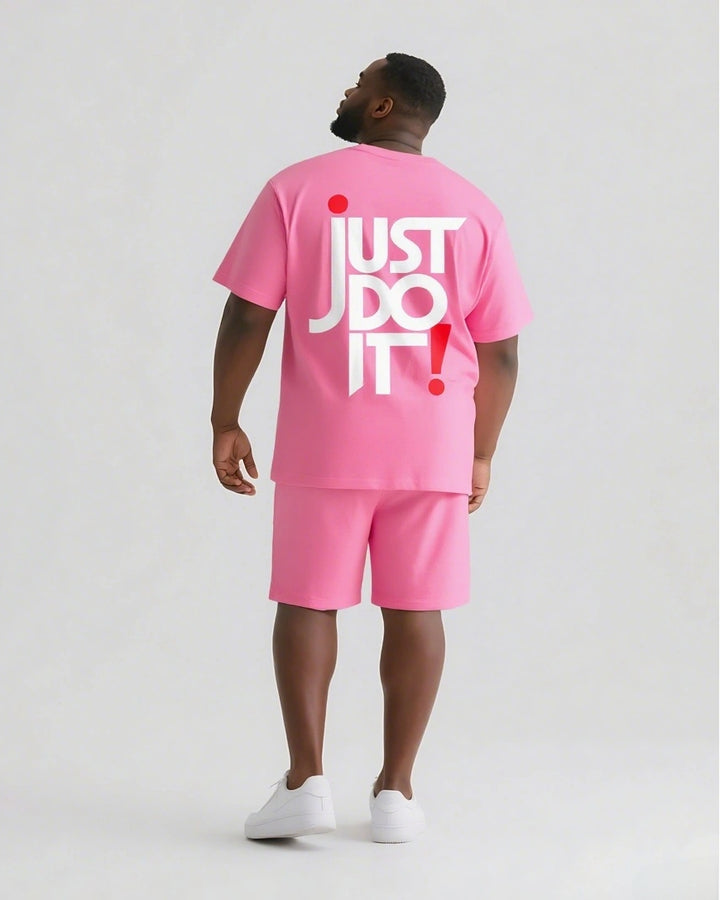 JUST DO IT! Slogan T-shirt 2-Piece Set