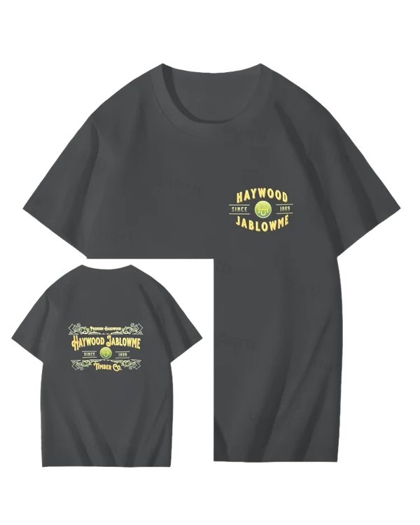S-5XL Haywood Since 1869 Jablowme Timber Print T-Shirt