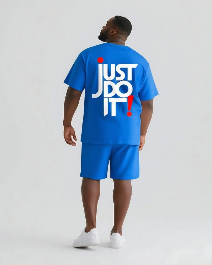 JUST DO IT! Slogan T-shirt 2-Piece Set