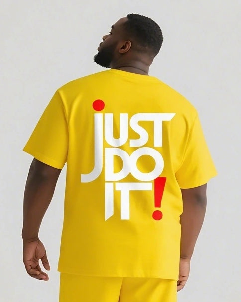 JUST DO IT! Slogan T-shirt 2-Piece Set
