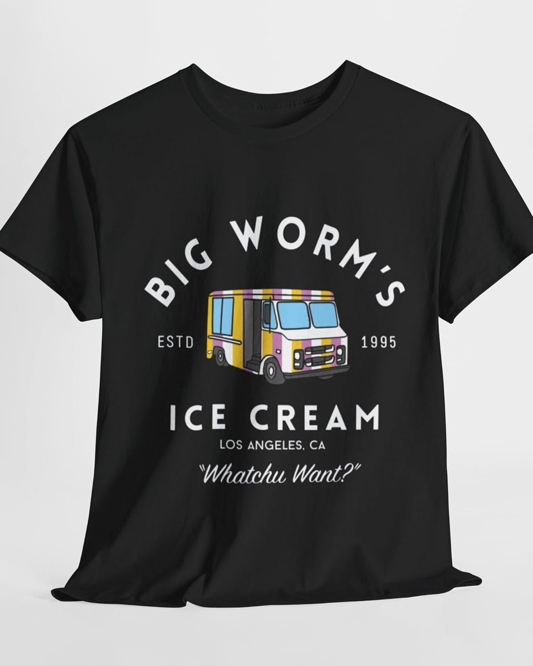 S-5XL Big Worm Ice Cream Funny Graffit T-Shirt