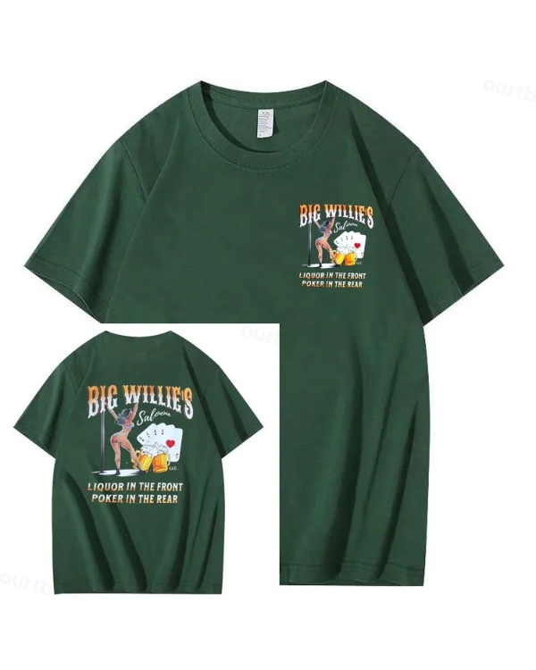 S-5XL Big Willie's 2 Sided Y2K Summer T-shirt
