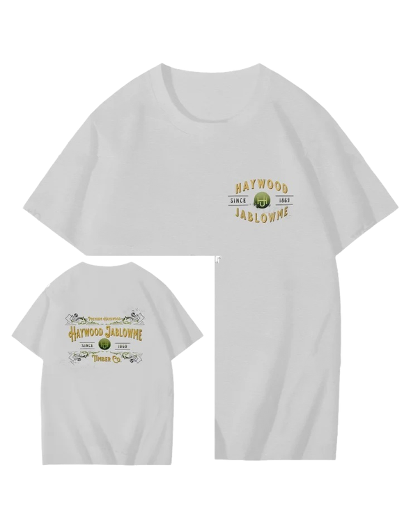 S-5XL Haywood Since 1869 Jablowme Timber Print T-Shirt