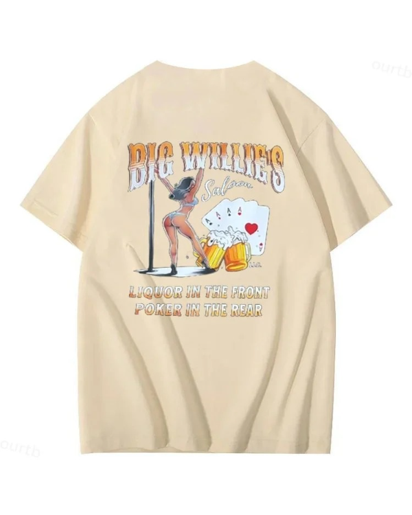 S-5XL Big Willie's 2 Sided Y2K Summer T-shirt