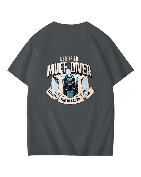 S-5XL Certified Muff Diver Art Pattern Print T-Shirt
