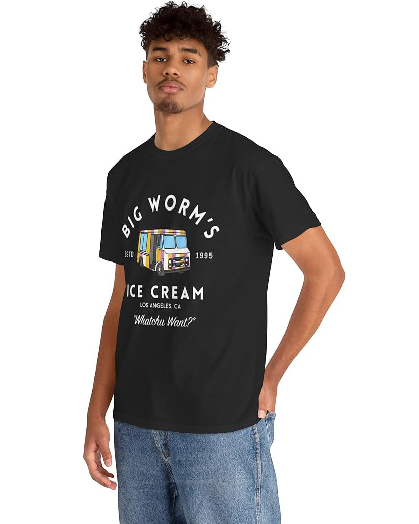 S-5XL Big Worm Ice Cream Funny Graffit T-Shirt