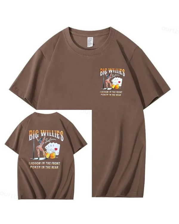 S-5XL Big Willie's 2 Sided Y2K Summer T-shirt