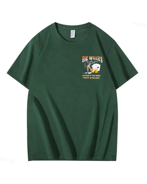 S-5XL Big Willie's 2 Sided Y2K Summer T-shirt