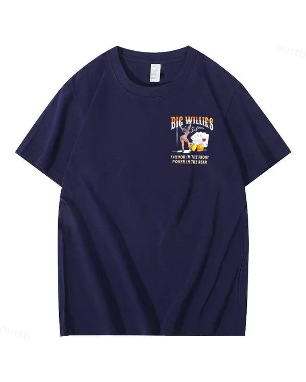 S-5XL Big Willie's 2 Sided Y2K Summer T-shirt