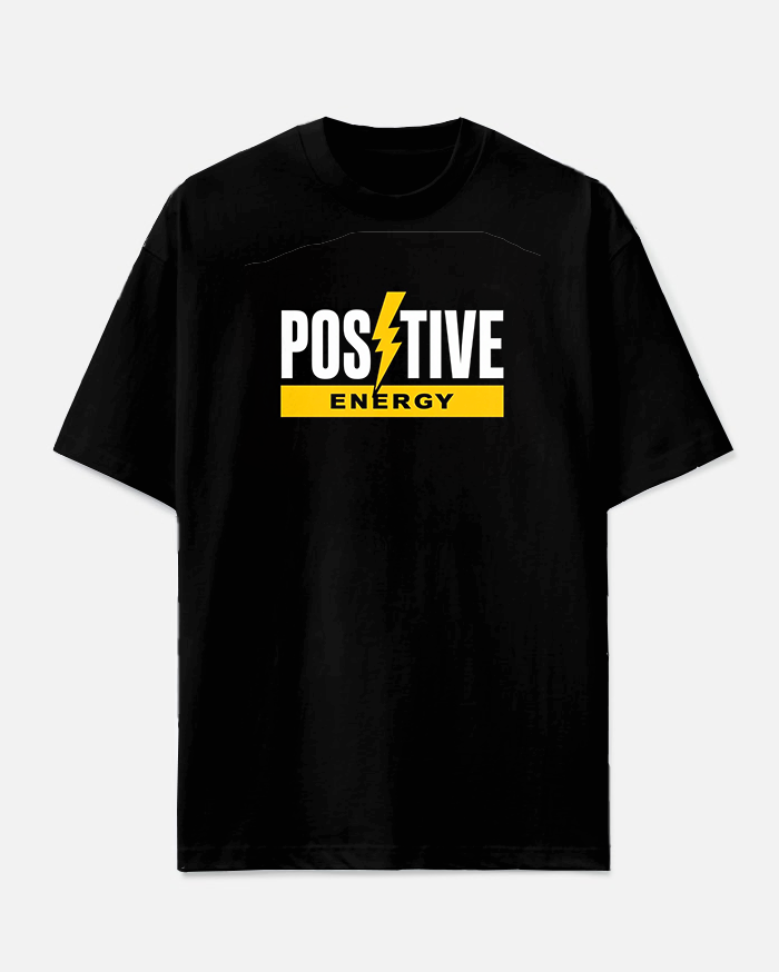 POSITIVE ENERGY Slogan T-shirt Shorts Set