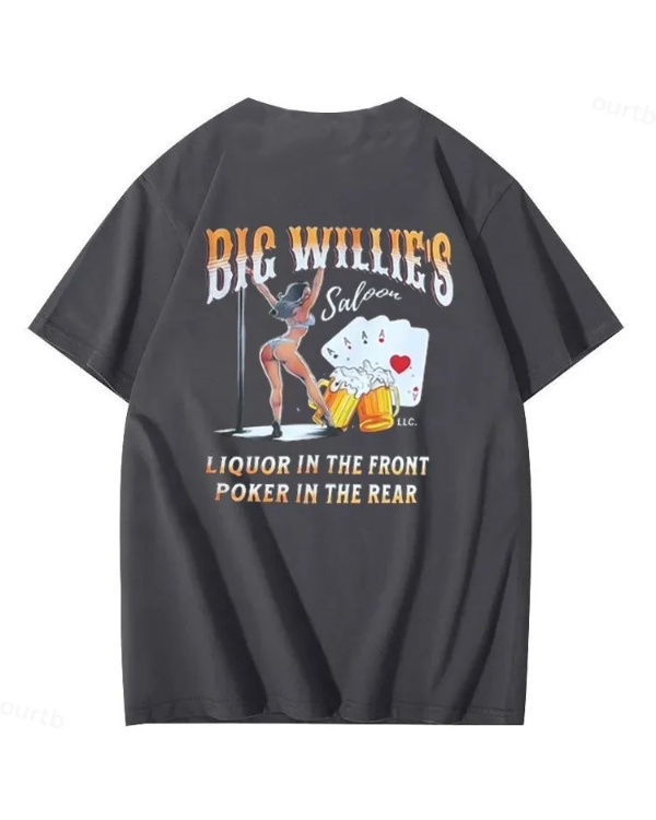 S-5XL Big Willie's 2 Sided Y2K Summer T-shirt