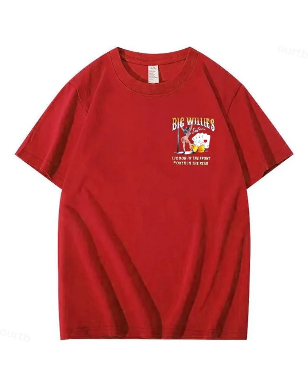S-5XL Big Willie's 2 Sided Y2K Summer T-shirt
