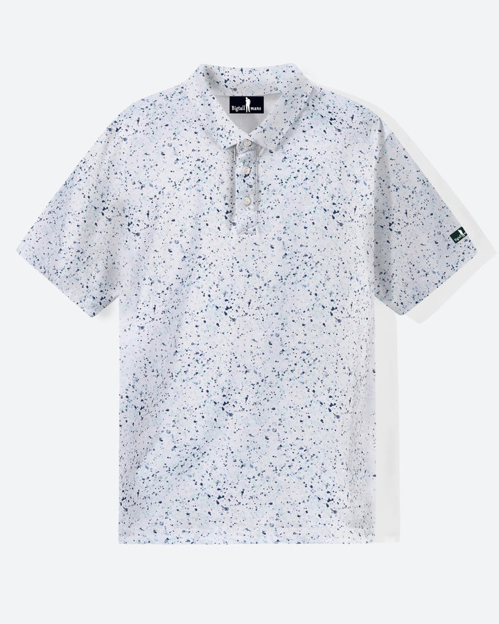 Paint Splatter 3 Navy Core Performance Polo