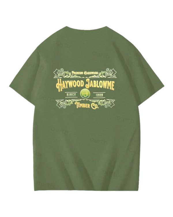 S-5XL Haywood Since 1869 Jablowme Timber Print T-Shirt
