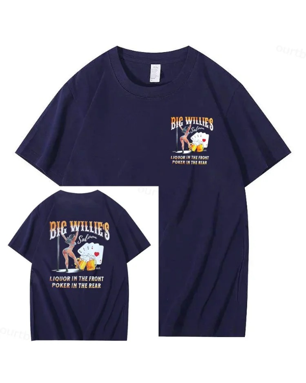 S-5XL Big Willie's 2 Sided Y2K Summer T-shirt
