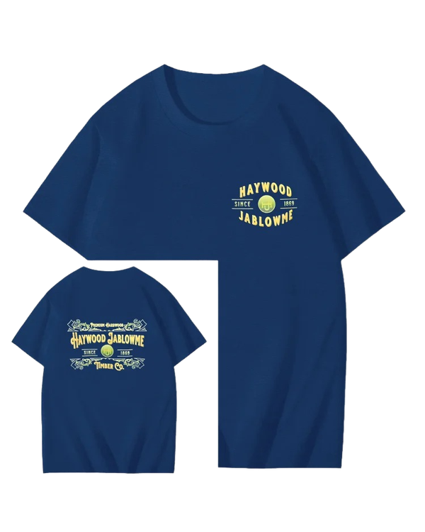 S-5XL Haywood Since 1869 Jablowme Timber Print T-Shirt