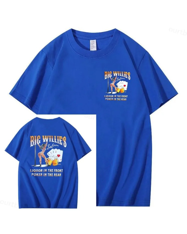 S-5XL Big Willie's 2 Sided Y2K Summer T-shirt