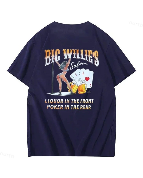 S-5XL Big Willie's 2 Sided Y2K Summer T-shirt