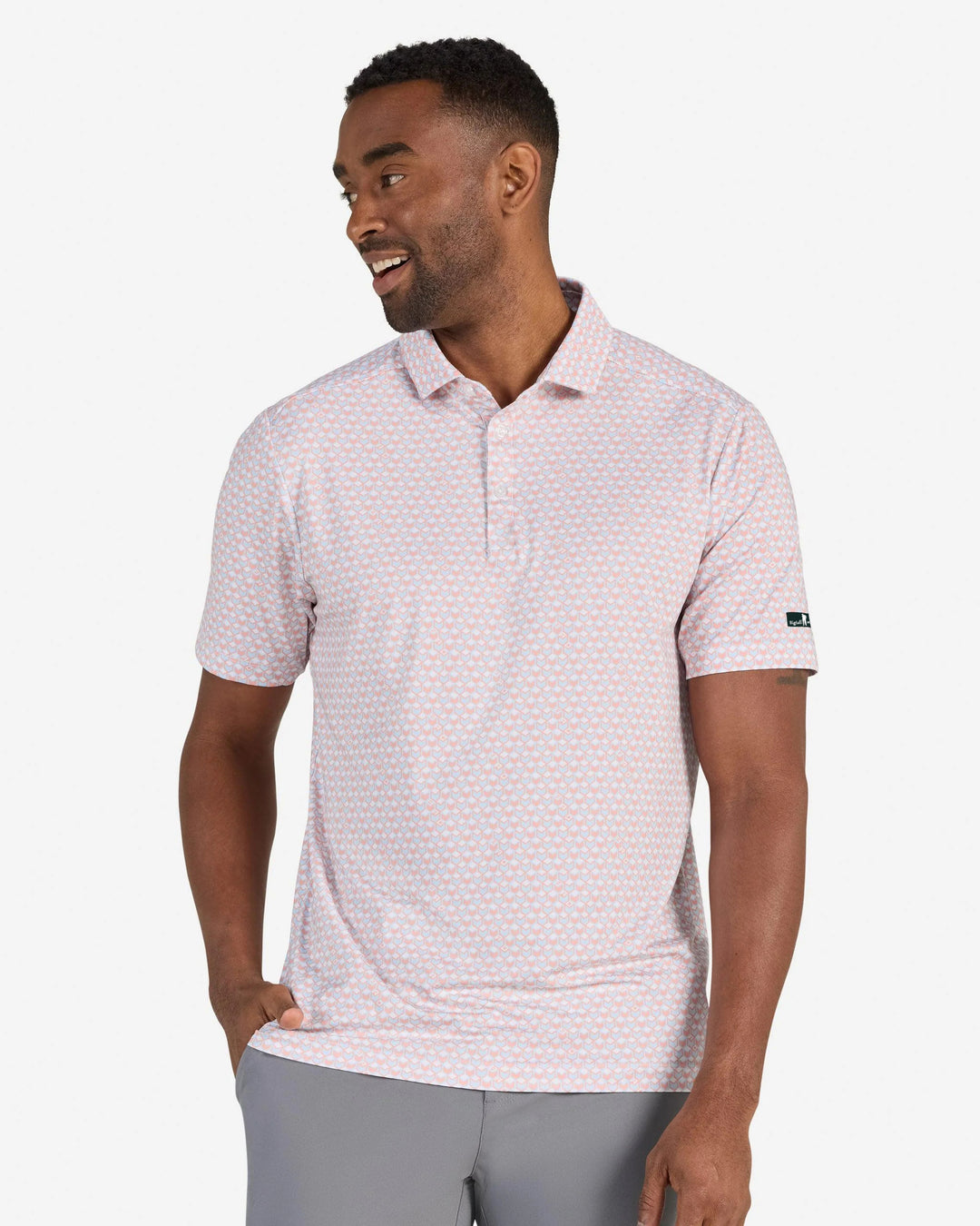 Pathfinder-Peach Amber Core Performance Polo