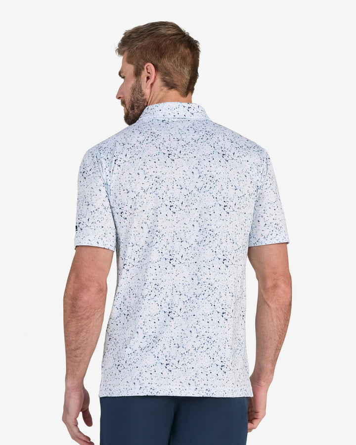 Paint Splatter 3 Navy Core Performance Polo