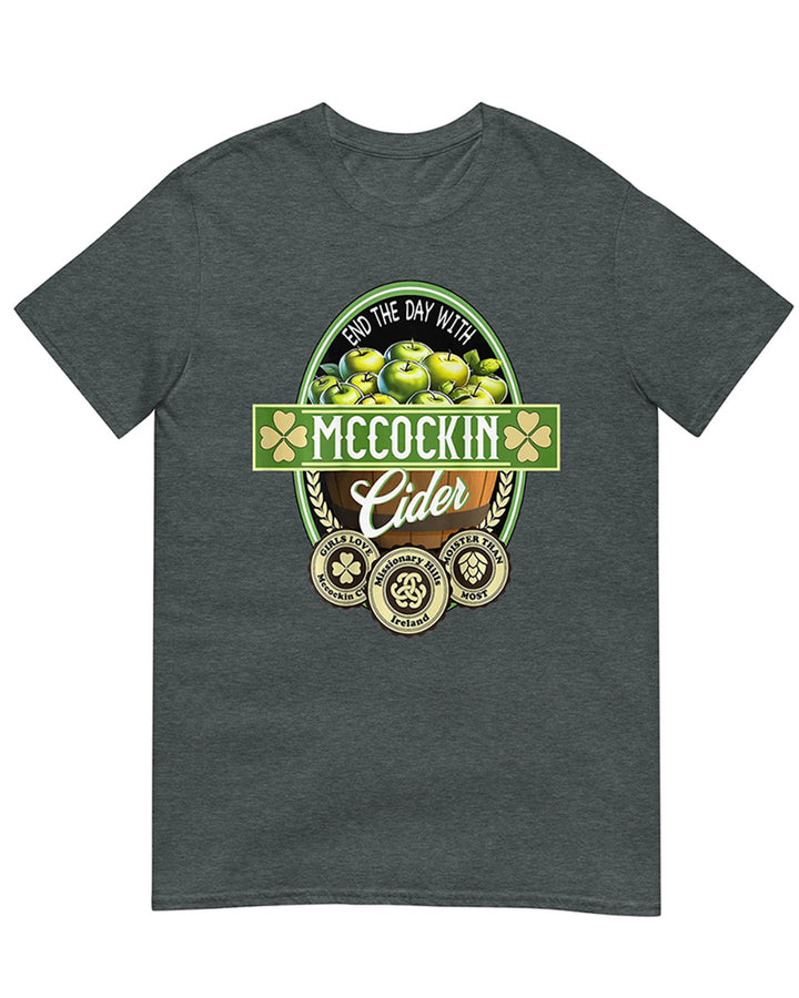 XS-5XL Mccuckin Cider Print Pattern Crew Neck T-Shirt