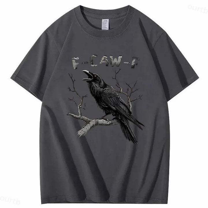 S-2XL F-Caw-F Crow Casual Daily T-Shirt