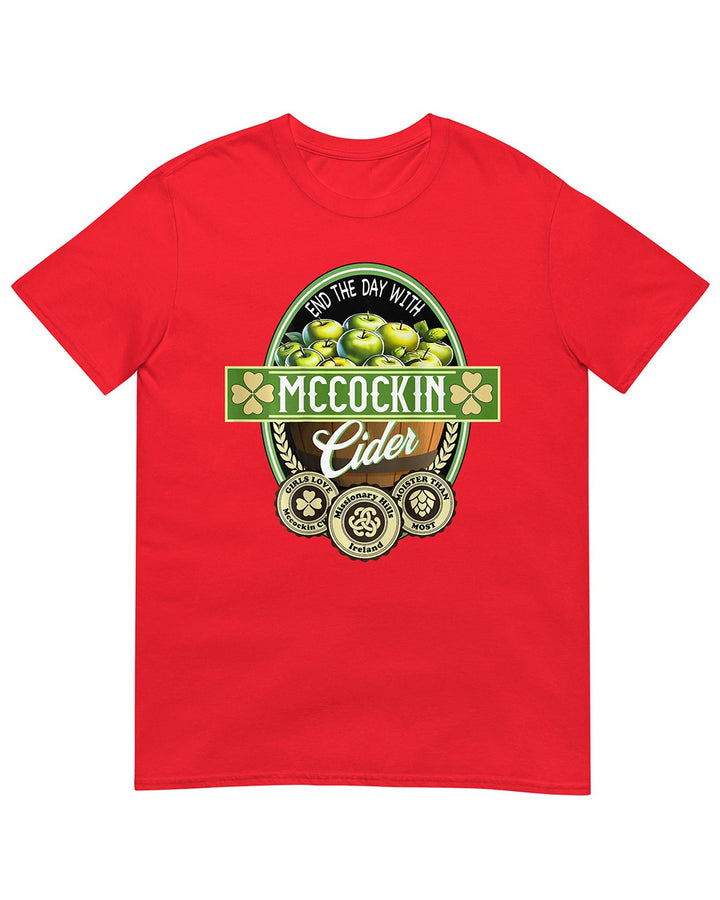 XS-5XL Mccuckin Cider Print Pattern Crew Neck T-Shirt