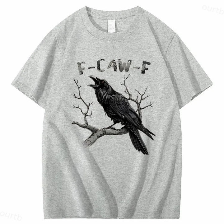S-2XL F-Caw-F Crow Casual Daily T-Shirt