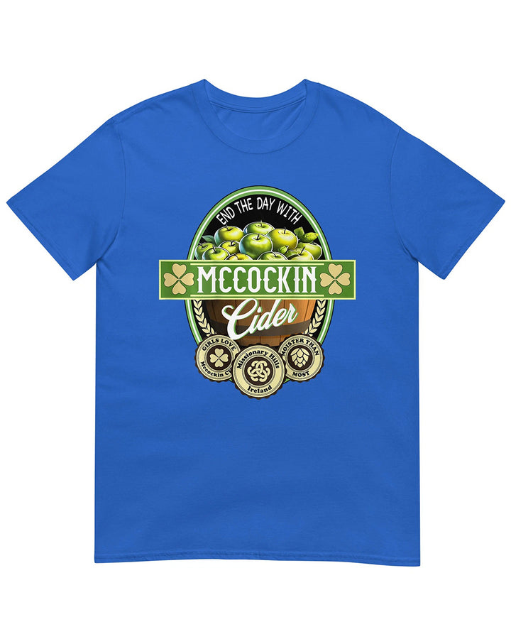 XS-5XL Mccuckin Cider Print Pattern Crew Neck T-Shirt