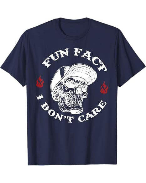 S-3XL Fun Fact I Don't Care Front T-Shirt