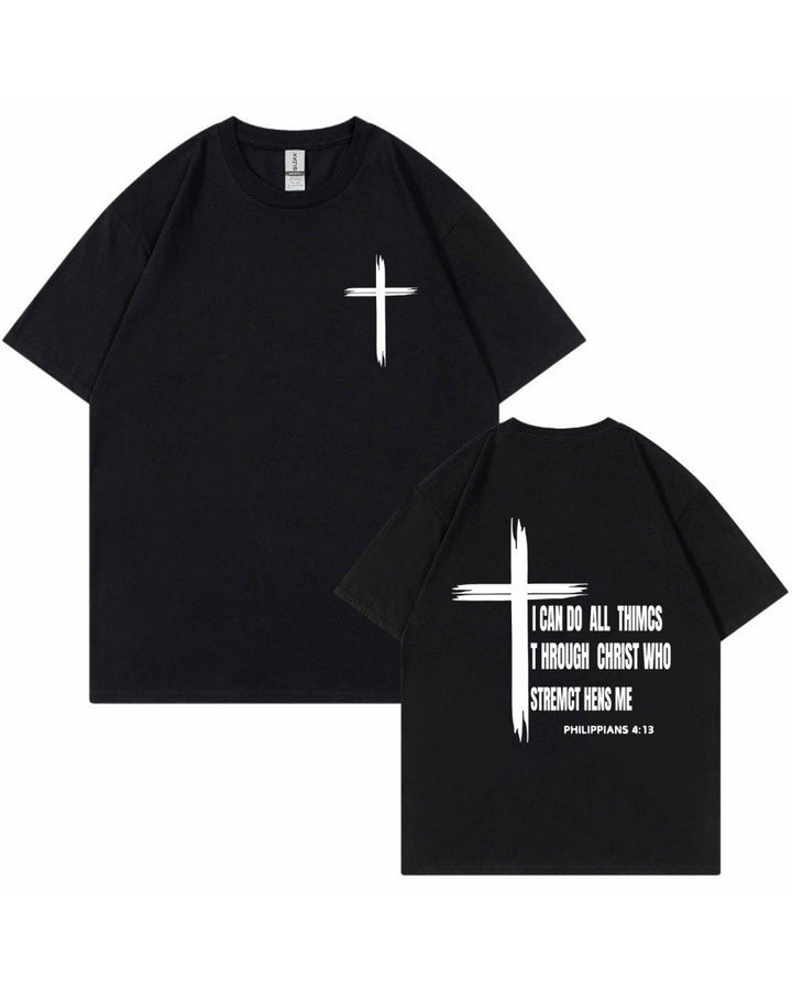 S-3XL I CAN DO ALL THING Funny Cross Casual T-shirts