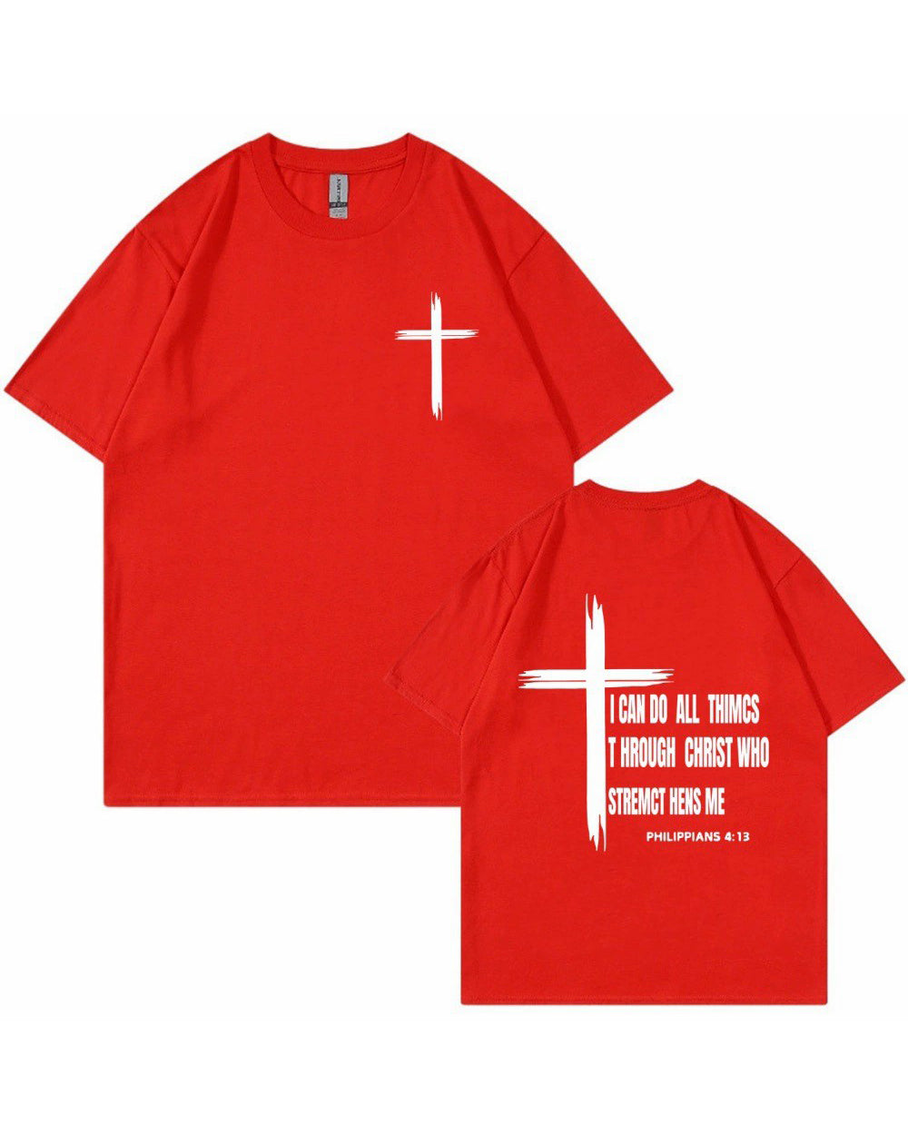 S-3XL I CAN DO ALL THING Funny Cross Casual T-shirts