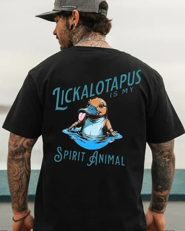 S-6XL LICKALOTAPUS IS MY Sprit Animal Print T-Shirt