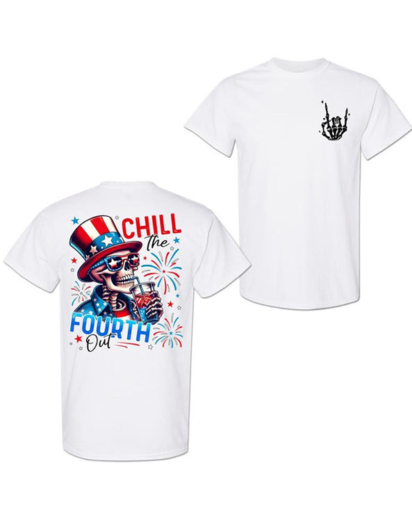 S-3XL Chill Skull Cartoon Summer T-Shirt