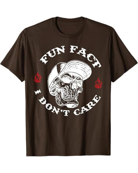 S-3XL Fun Fact I Don't Care Front T-Shirt