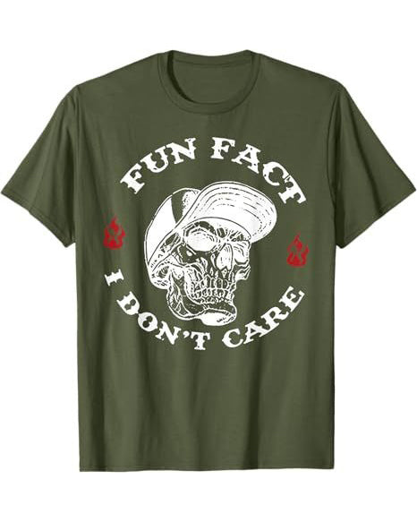 S-3XL Fun Fact I Don't Care Front T-Shirt