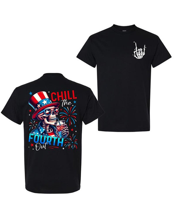S-3XL Chill Skull Cartoon Summer T-Shirt
