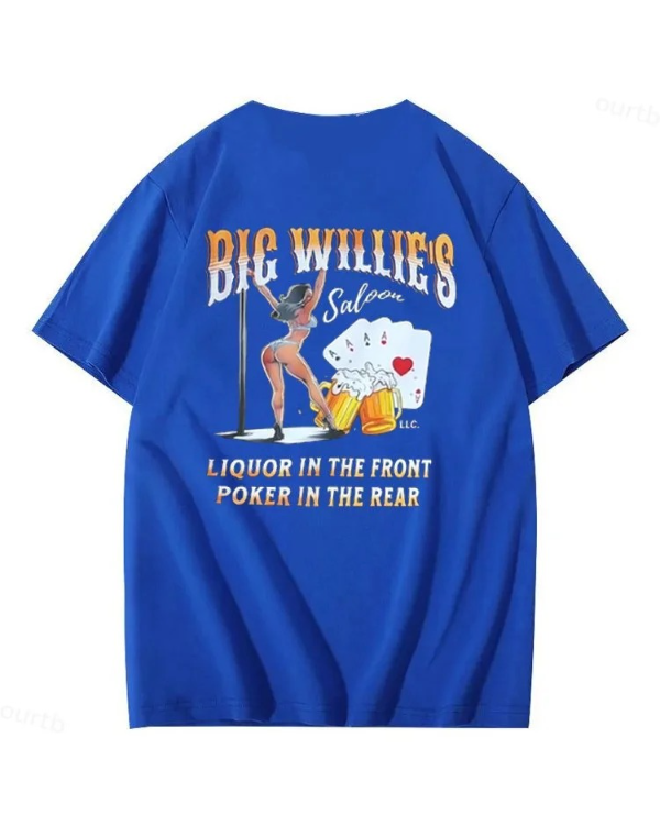 S-5XL Big Willie's 2 Sided Y2K Summer T-shirt