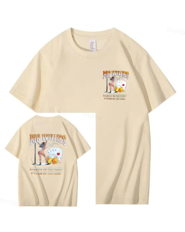 S-5XL Big Willie's 2 Sided Y2K Summer T-shirt
